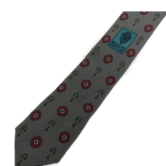 Authentic GUCCI Silk 100% Tie MultiColor - Picture 3 of 9